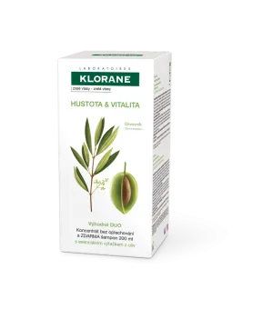 Klorane Shampoo mit Olivenextrakt 200 ml + Konzentrat ohne Spülung mit Olivenextrakt 125 ml