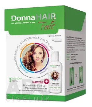 Donna HAIR FORTE 3 Monate. Behandlung 90 Flaschen + DH PERFECT Shampoo 100 ml