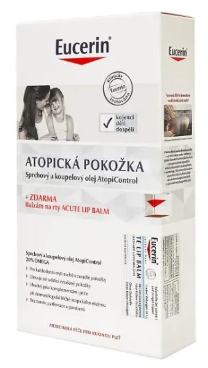 Eucerin Atopicontrol Duschöl 400 ml + Acute Lip Lippenbalsam 10 ml