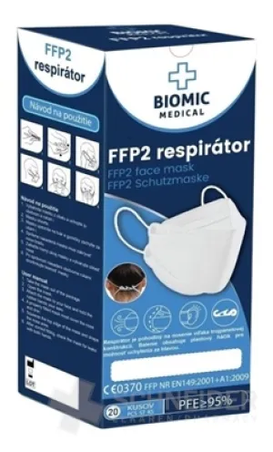 BIOMIC Atemschutzmaske FFP2, 3-teilig