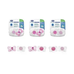 CHICCO Physio Forma Light beruhigende Schnuller, 2 Stück, rosa