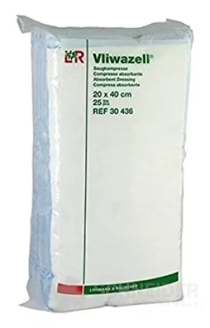 VLIWAZELL ABSORBIERENDE, NICHT STERILE KOMPRESSEN 20x40cm