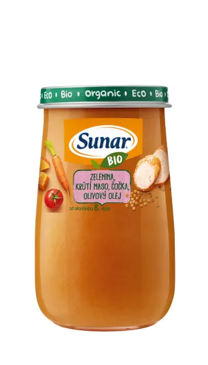 Sunar BIO Beilage Gemüse, Putenfleisch, Linsen, Olivenöl