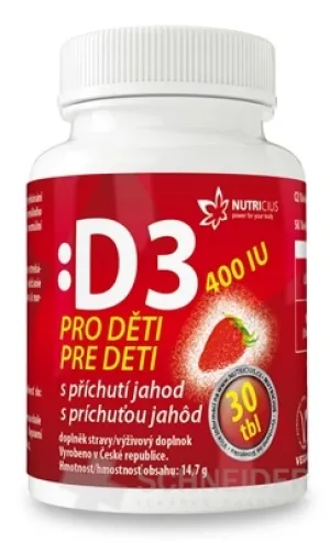 NUTRICIUS Vitamin D3 für Kinder 400 IE