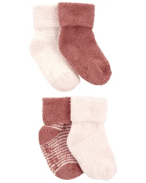 CARTER'S Socken Streifen Rosa Mädchen LBB 4 Stück 12-24 m
