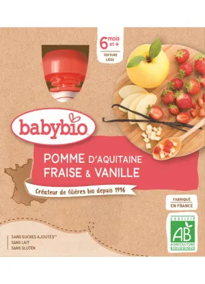 BabyBIO Apfel-Erdbeer-Vanille