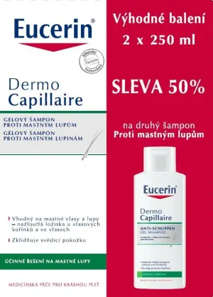 Eucerin DermoCapillaire Shampoo gegen fettige Schuppen 1+1