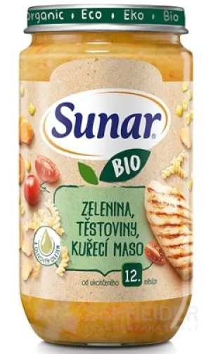 Sunar BIO Beilage GEMÜSE, PASTA, HÜHNERFLEISCH