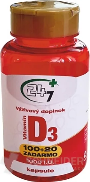 24/7 Plus Vitamin D3, 1000 IE
