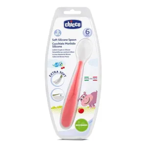 CHICCO Löffel Silikon Soft 6m+ - rot