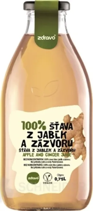 gesunder 100 % APFEL- UND INGWER-SAFT