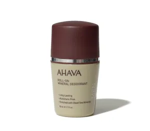 AHAVA Mineral Deodorant Roll-on für Männer, reich an Magnesium, 50 ml