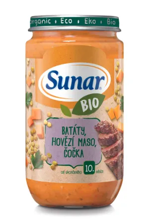 Sunar BIO Beilage SÜßKARTOFFELN, RINDFLEISCH, LINSEN